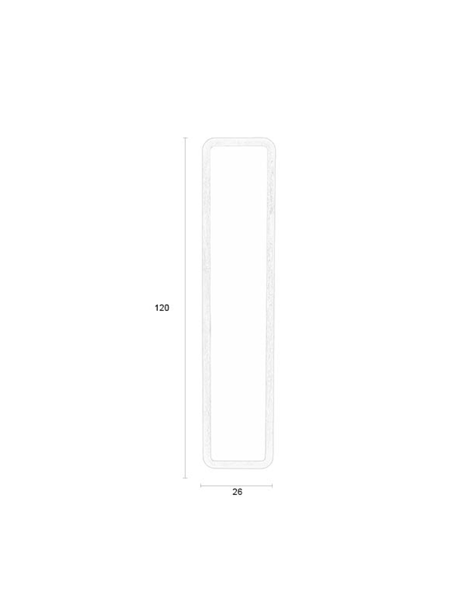 Nyko Brown Wood Rectangle Wall Mirror Medium